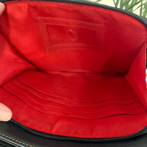 Liz Claiborne Get Organized Multifunction Crossbody Bag Black Faux Leather - Picture 16 of 16